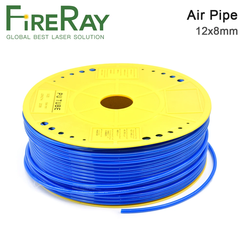 

Fireray Air Pipe Air Hose Outer Diameter 8mm 12x8mm PU Tube for Air Compressor CO2 Laser Engraving Cutting Machine