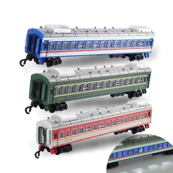 Diecast 1/87 Dongfeng YZ22 Passenger Carriage Train Model Open Doors and Lights Adult Collection Static Display Boy Toys