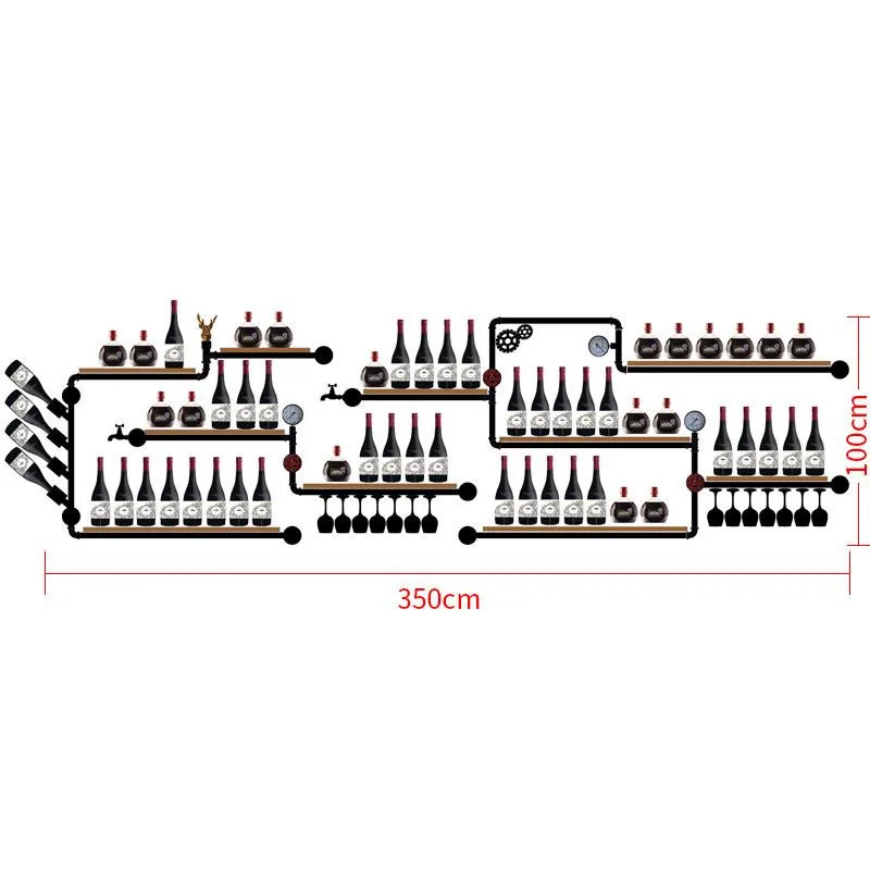 

Modern Iron Wall-mounted Wine Holder Iron Art Wine Support Cabinet Flat/Tilted Types 1-16 Bottle Simple Hanging Wine Rack Holder