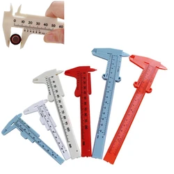 0-80mm 0-150mm Double Rule Scale Plastic Vernier Caliper Measuring Student Mini Tool Ruler штангенциркуль 0-100mm