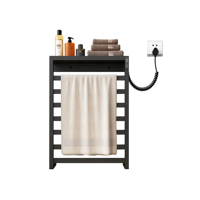 Smart Perforation - free Electric Heating Towel Rack Household Bathroom Disinfection Towel Drying Rack Bath Towel Rack