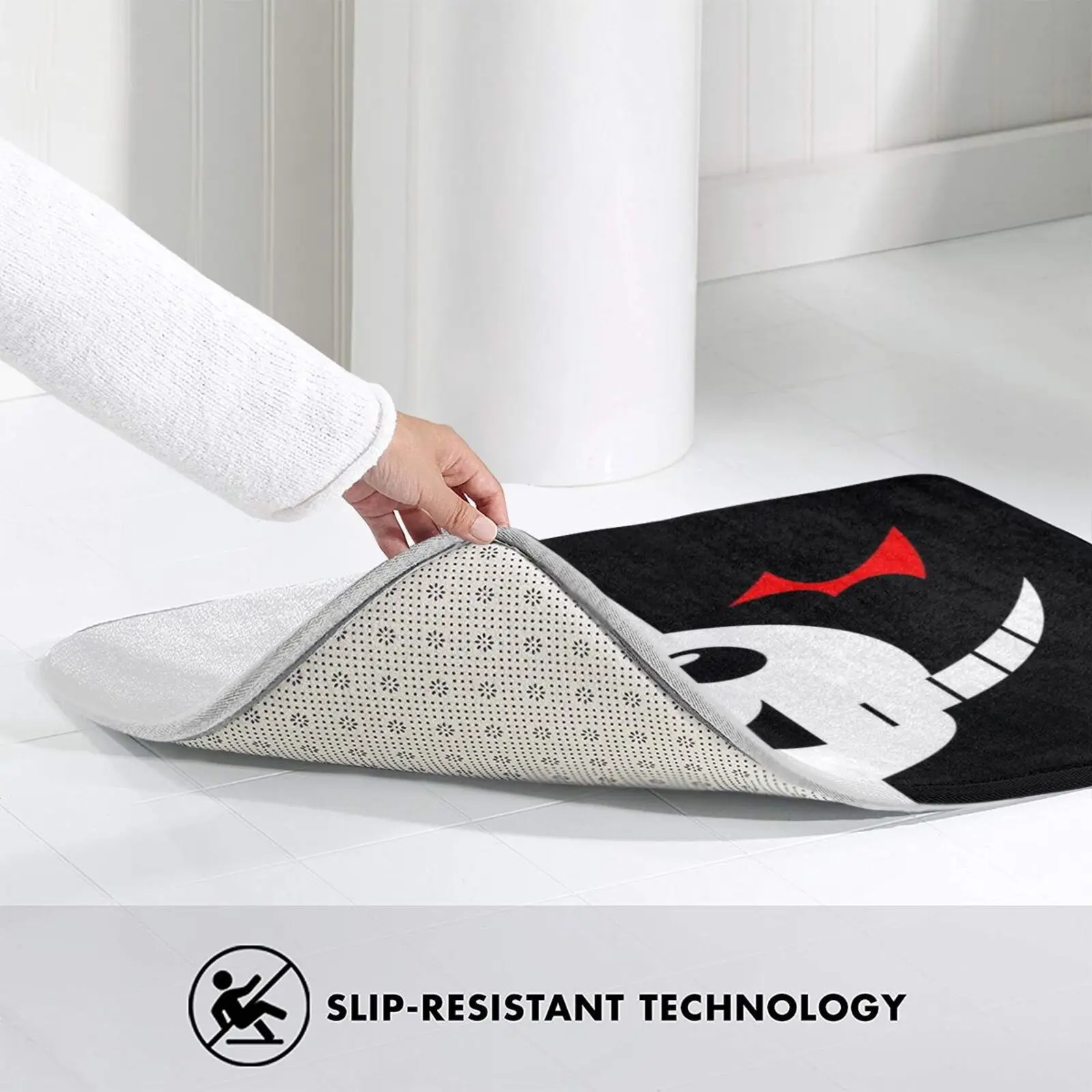 Monokuma لينة سجادة ضد الإنزلاق البساط السجاد وسادة Monokuma الدب تيدي اللعب أنيمي كم سعيد Dragonronpa التنين Snuff #4