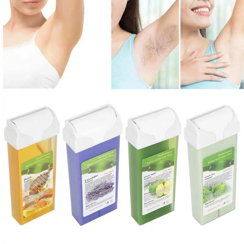 مزيل لإزالة الشعر الساخن سخان خرطوشة الشمع الشمع نكهة العسل للنساء/الرجال إزالة الشعر 100g الشمع مزيل الشعر
