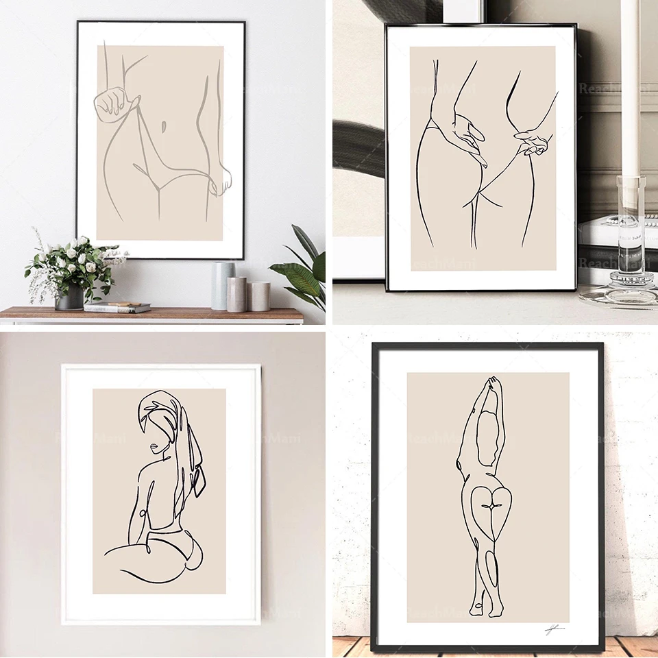 

Female line art print |woman line drawing |wall art decor |abstract art prints |nude body art print | classy art prints | bedroo