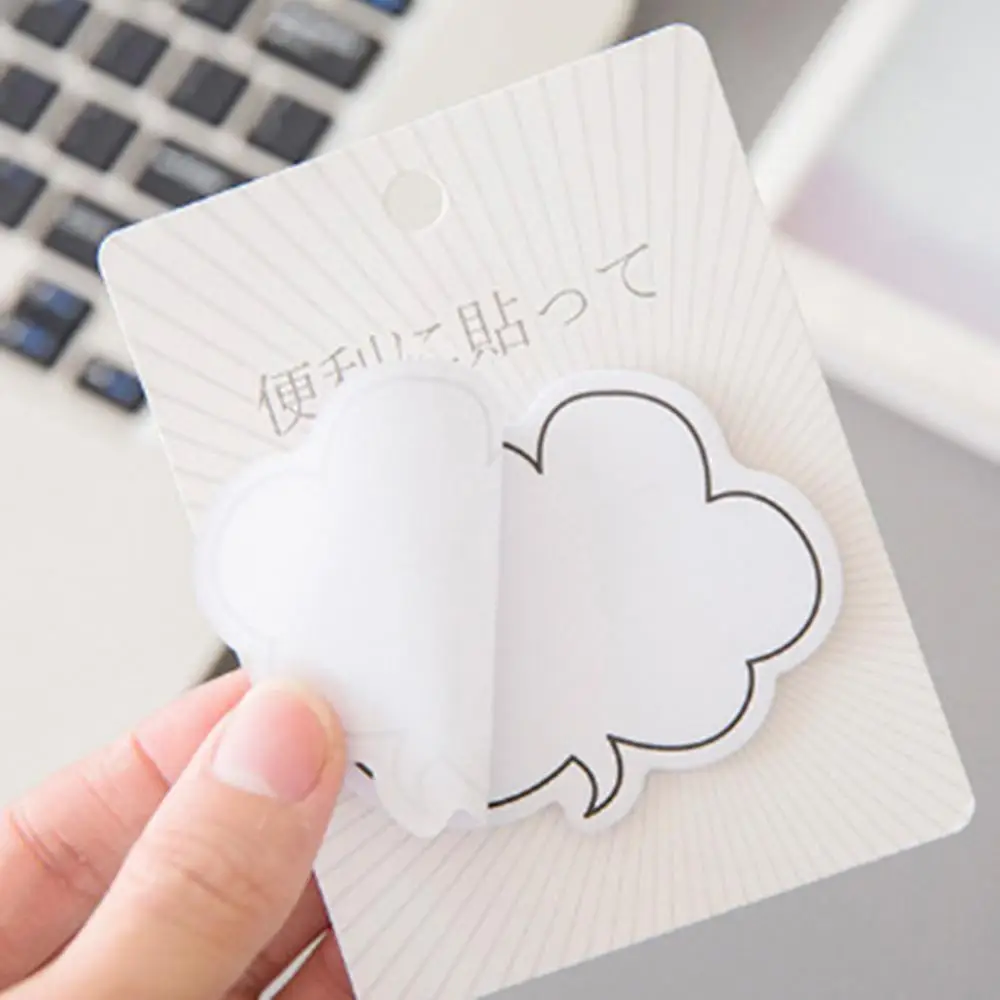 1Pc 30 Lakens Wolk Ronde Vorm Zelfklevende Memo Pad Sticky Notes Briefpapier