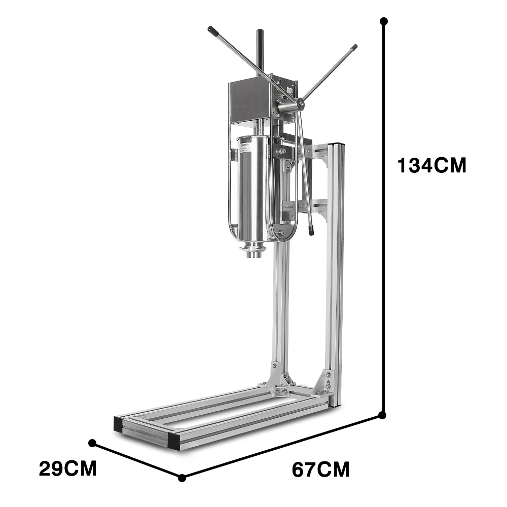 Manual Churros Making Machine 5L Dough Barrel 5Pcs Nozzles 6L Electric Deep Fryer Commercial Heavy Duty Spanish Churrera Maker