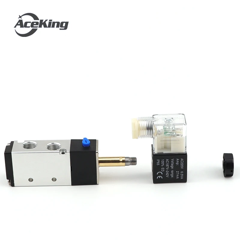 4v210-08 DC24V solenoid valve 4v110-06 pneumatic solenoid control valve 4v310-10 industrial reversing valve 4v410-15 ac220 dc12v