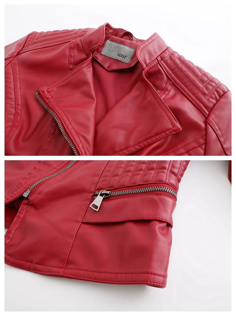 women coat New women\'s leather PU leather jacket Slim female jacket ladies motorcycle clothing autumn spring street styly