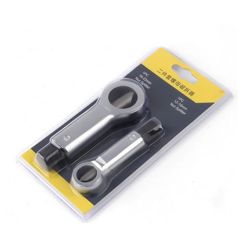 2 Pcs Duty Rost Beständig Beschädigt Mutter Splitter Entferner Rostigen Mutter Splitter Spanner Entfernen Cutter Werkzeug Stahl Universal Schlüssel