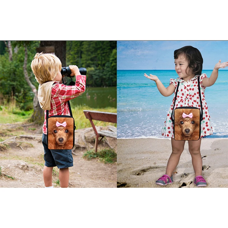 Sac à bandoulière imprimé Animal pour filles et garçons, Mini sac à bandoulière décontracté à la mode avec cheval en 3D