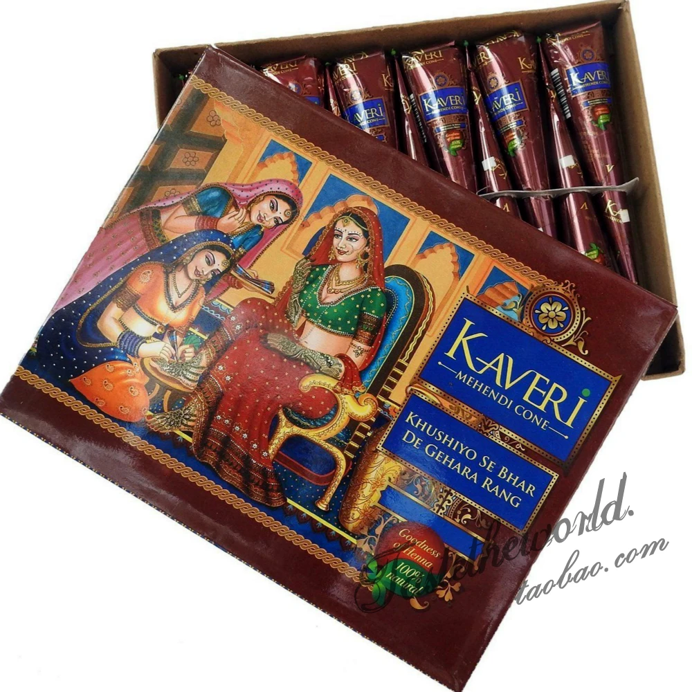 12Pcs Dark Red Black Colors Paste Sticker Art Indian Henna Body Tattoo Temporary Henna Mehandi Ink Herbal Henna Cones Body Art