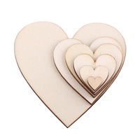 50/100/200 pcs Blank Love Heart Wood Slices Discs Unfinished Natural DIY Crafts Supplies Wedding Love Heart Handmade Decorative