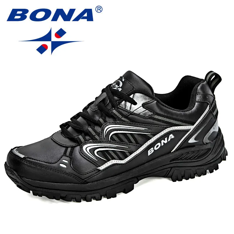 BONA New Designers Hiking Shoes Male Mountain Climbing Trekking Shoes Man Cow Split Sport Walking Shoes Men Trendy Sneakers