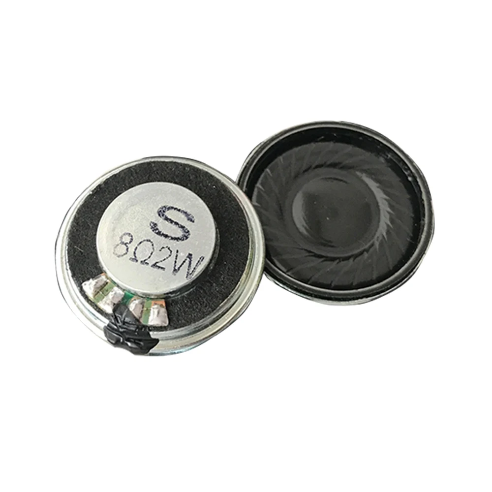 1 Pair 23mm  Mini Audio Portable Speaker 8Ohm2W Small  Iron Inner Magnetic Round Loudspeaker DIY For Home Theater Speakers