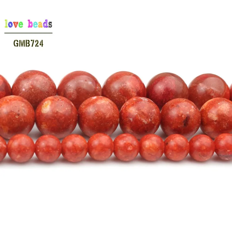 Natural Grass Red Coral Beads 6/8/10/12/14/16mm pick size 15inche/strand Fashion Jewelry Beads For Jewelry Making (F00577)