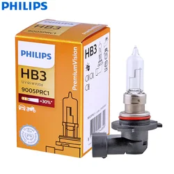 Philips Vision 9005 HB3 12V 65W P20d  +30% Brighter Original Light Car Halogen Headlight Auto Genuine Bulb Fog Lamp 9005PRC1, 1X