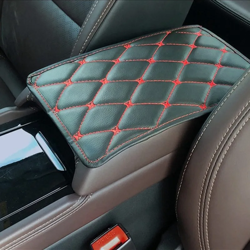 Leather Car Armrest Mat for Toyota Tacoma Tercel Tiara Van Venza Yaris Hiace Prius V Hilux Land Cruiser