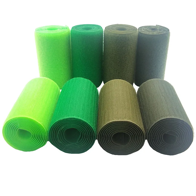 25 Meters 100mm Wide fasteners tape hook and loop scratch sewing accessories tape  fastener tape shoe repair green olive