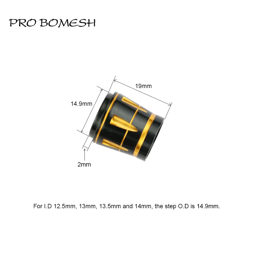 Pro Bomesh 5pcs/Lot Aluminum Front Trim Fishing Reel Seat Decorative Trim Part DIY Fishing Rod Building Component Accessory view 4
