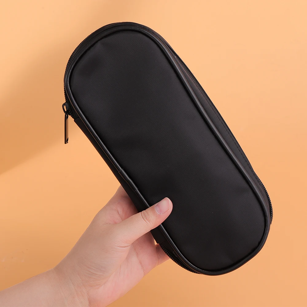 OVW Portable Storage Bag Black Canvas Beauty Tool With Zipper Waterproof Makeup Brush Bag Makeup Tool