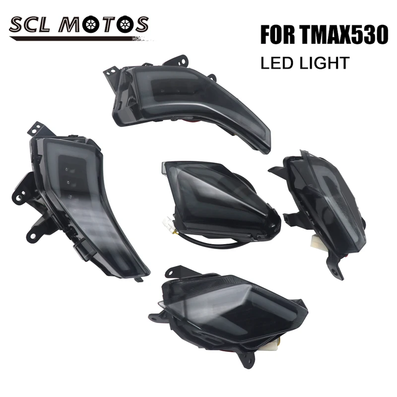 SCL MOTOS Front/Rear Winker Light Taillight Signal Led Motorcycle LED Light Kit For YAMAHA TMAX530 2012-2016