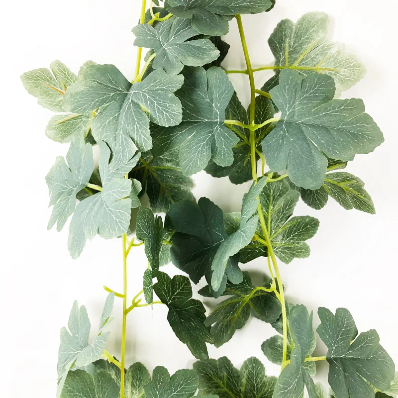 175 cm künstliche Hängepflanzen, Weinrebe, künstliche Ahornblätter, Wandbehang, Rattan, künstlicher Baum, Laub, Efeu für Garten, Hochzeit, Heimdekoration – Detail 9