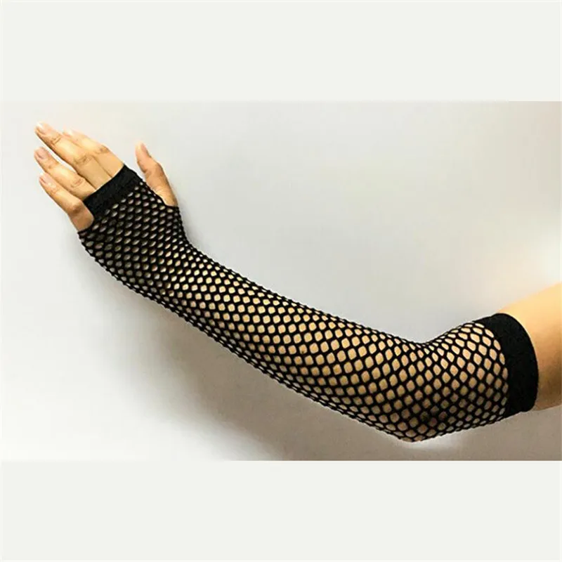 Neue Mode Neon Fishnet Finger Lange Handschuhe Bein Arm Manschette Partei Tragen Fancy Kleid Für Frauen Sexy Schöne Arm Wärmer