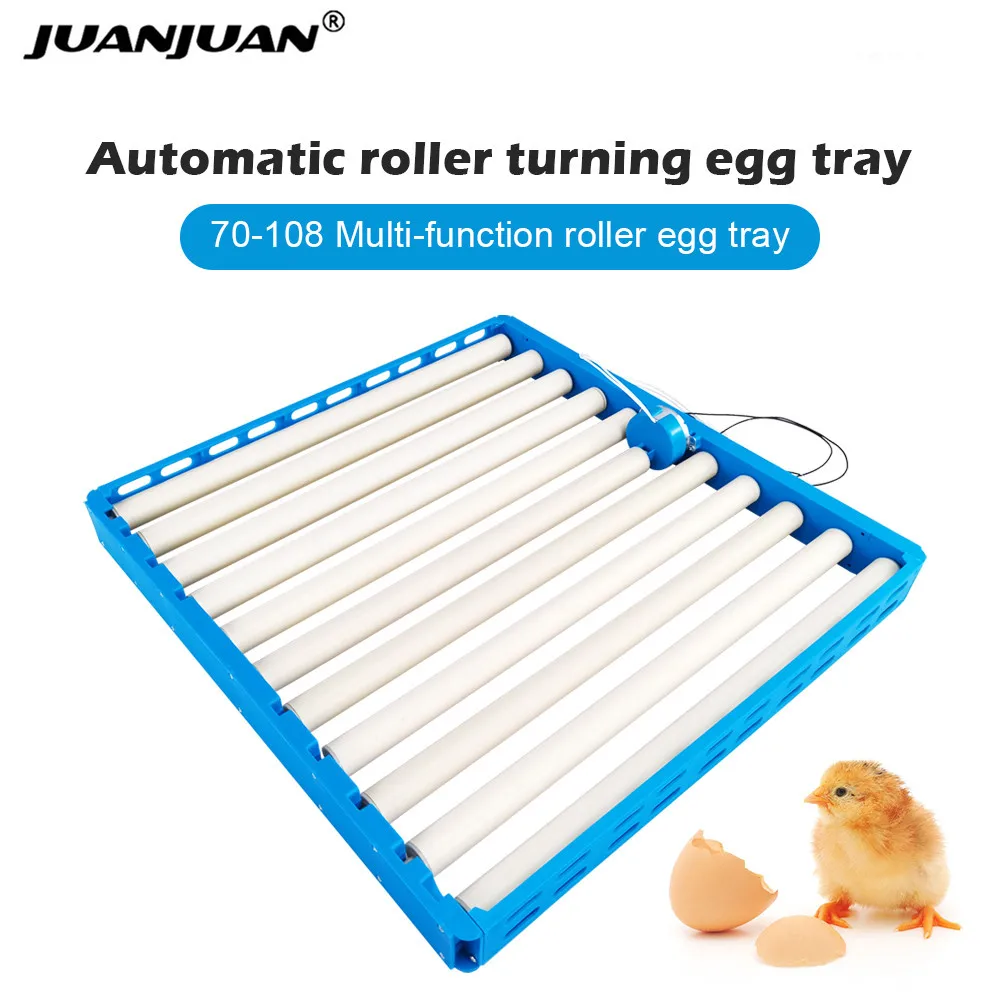 360° Automatic Rotary Egg Tray 70-108 Eggs Incubator 220V Chicken Duck Goose Quail Egg Tray Tool Poultry Supplies