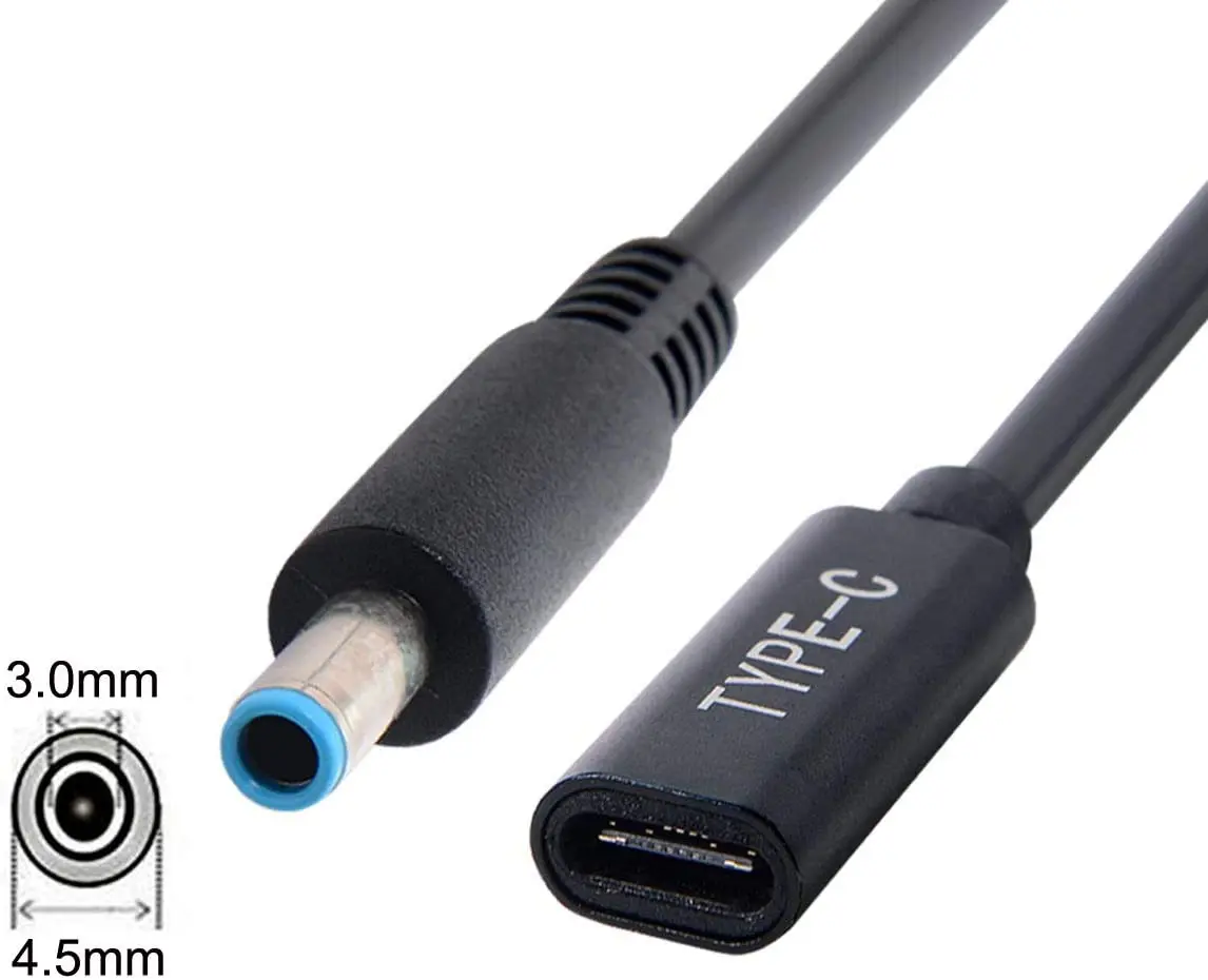Usb-кабель для зарядки с разъемами типа C и DC 4,5x3,0 мм