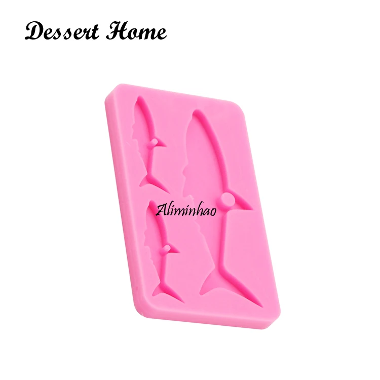 DY0102 epoxy resin molds Shark family mold for keychains Jewelry silicon molds for resin diy