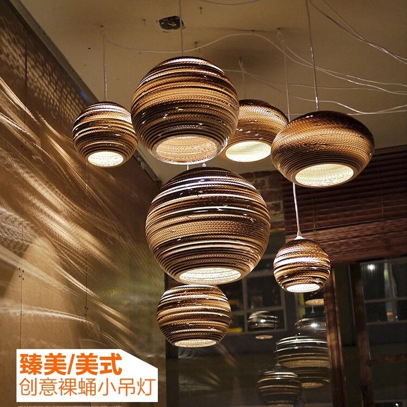 

creative Vintage loft Rural Paper Honeycomb Pendant Lights Lampshade Paper Lanterns For Bar cafe Decoration lamp 110-240V