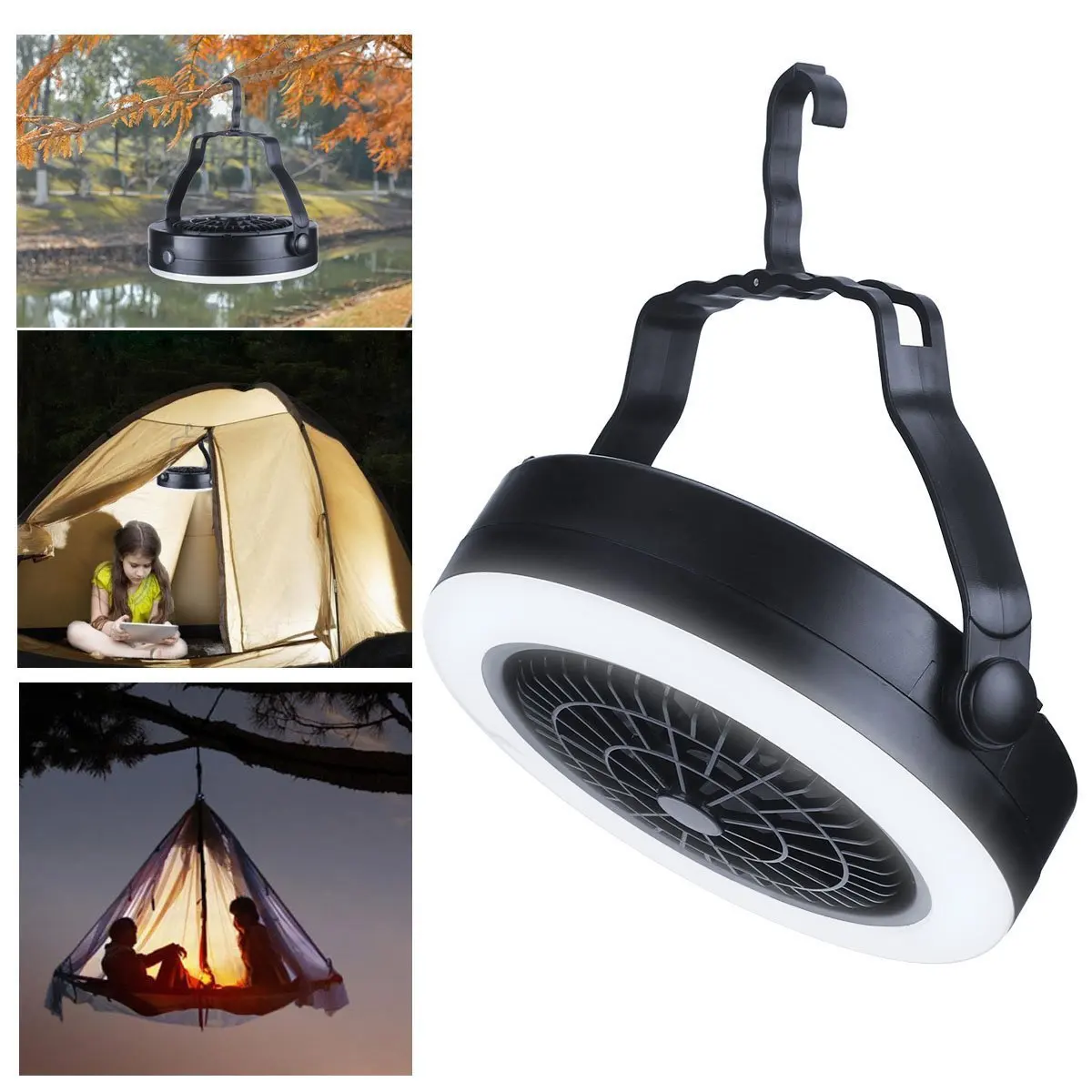 USB Fan lamp new three in one camping fan lamp 18led multifunctional tent fan lamp outdoor camping lamp