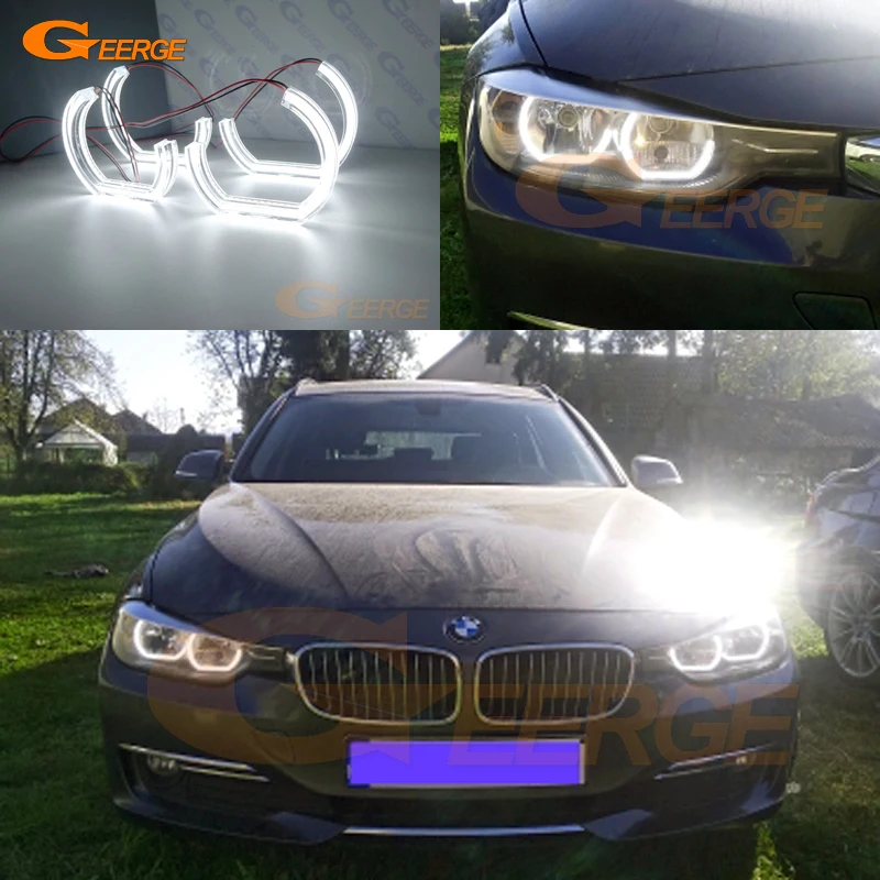 For BMW 3 Series F30 F31 F34 F35 F80 F81 M3 2012 2013 2014 2015 Ultra Bright DTM Style Led Angel Eyes Kit Halo Rings