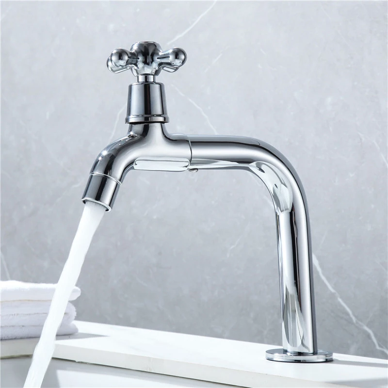 New Free Shipping 360 Rotation Single Cold Water Mixer Faucet Bathroom mop pool Brass Faucet Wash Basin Sink Taps Torneiras