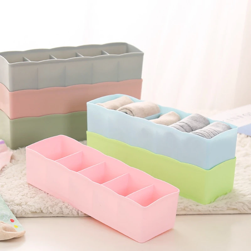 Underwear Sock Storage Organizer, Five Lattice Sorting Box, Desktop Drawer, Classification Cosmetics, Makeup Boxes