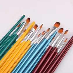 5 multi-head nylon hair brush sets watercolor acrylic panit brush level peak/Nail round/Hook line for art painting tools set