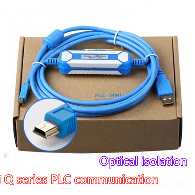 

Suitable for Mitsubishi Q06UDEH / Q03UDE / FX3GA series PLC programming cable USB-mini +