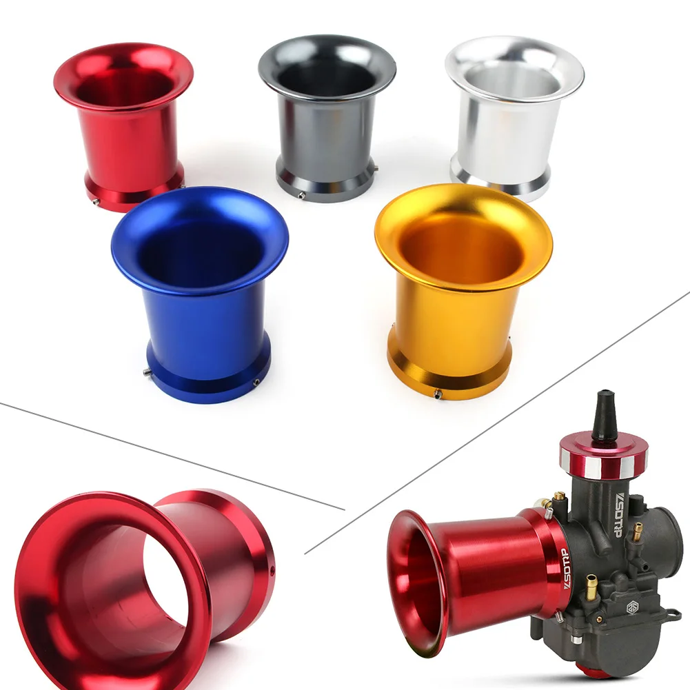 55mm Aluminum Carburetor Air Filter CNC Velocity Stacks Wind Horn Cup For PWK 32/34mm