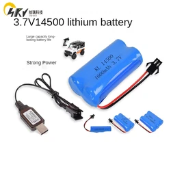 3.7V High Capacity 14500 Lithium Battery Pack Suitable For Remote Control Car Excavator Rechargeable Battery