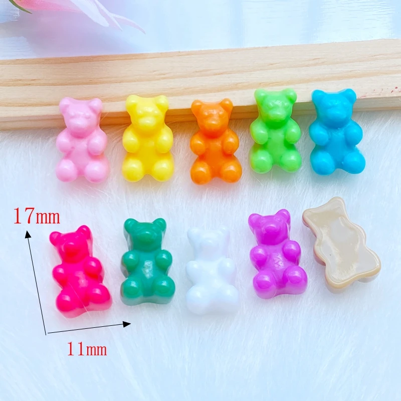 30 pçs misturado mini bonito dos desenhos animados animais urso plana volta resina cabochons scrapbooking diy jóias artesanato decoração accessorie