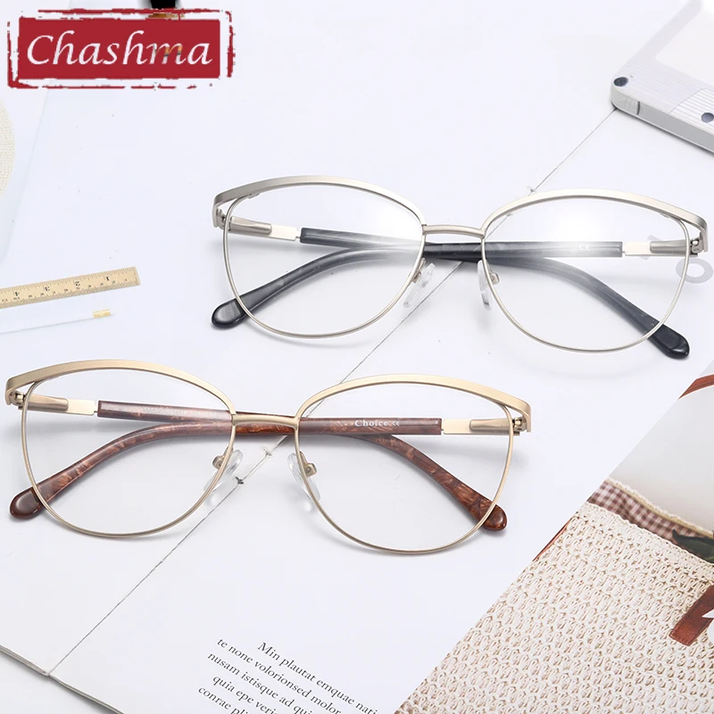 Cat Eye Prescription Eyeglasses Spring Hinge Classic Design Women Graduation Lenses Ultra Light Optical Spectacle
