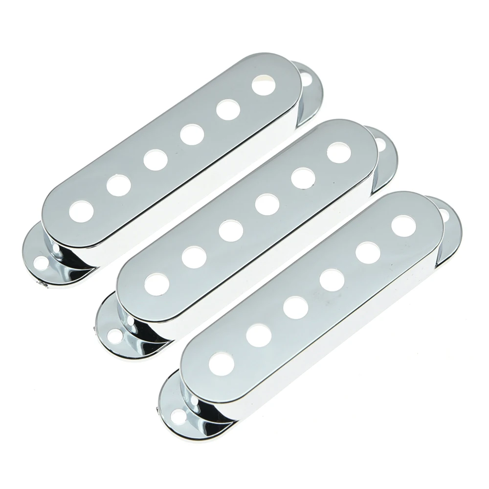 48mm/50mm/52mm Chrome 3 Pcs Single Coil ST Guitar Pickup Covers Electric Guitar Parts Guitar Accessories Dropshipping