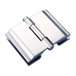 Bathroom Bright Glass Hinge Shower Room Outside Door Without Angle Double 180 Degree Glass Cabinet Door Hinge