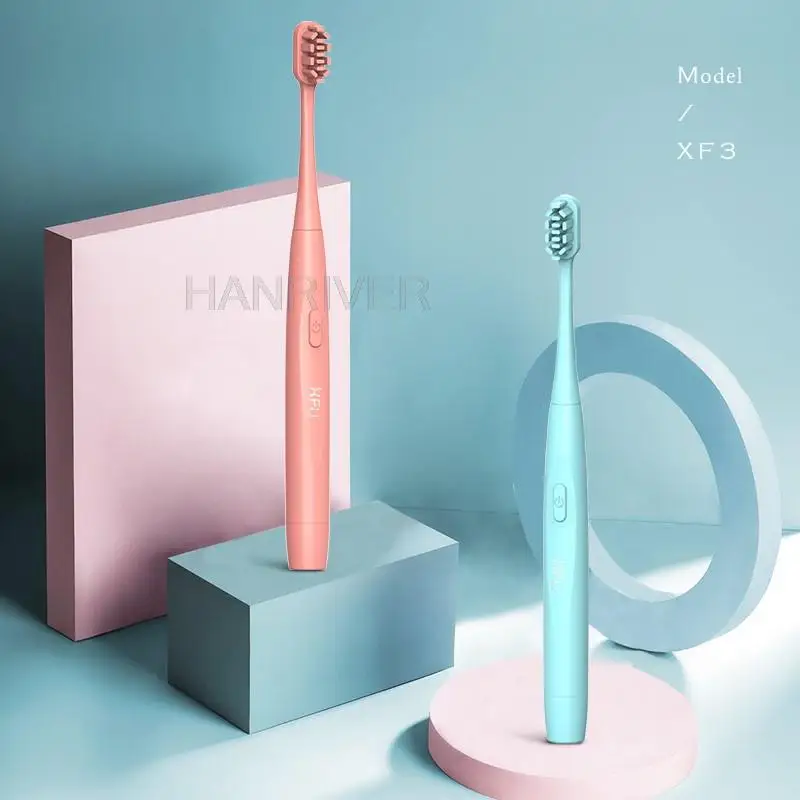 Электрическая зубная щетка на батарейках Soinc, вибрационная, Сверхтонкая, с мягкой щетиной, водонепроницаемая зубная щетка IPX
