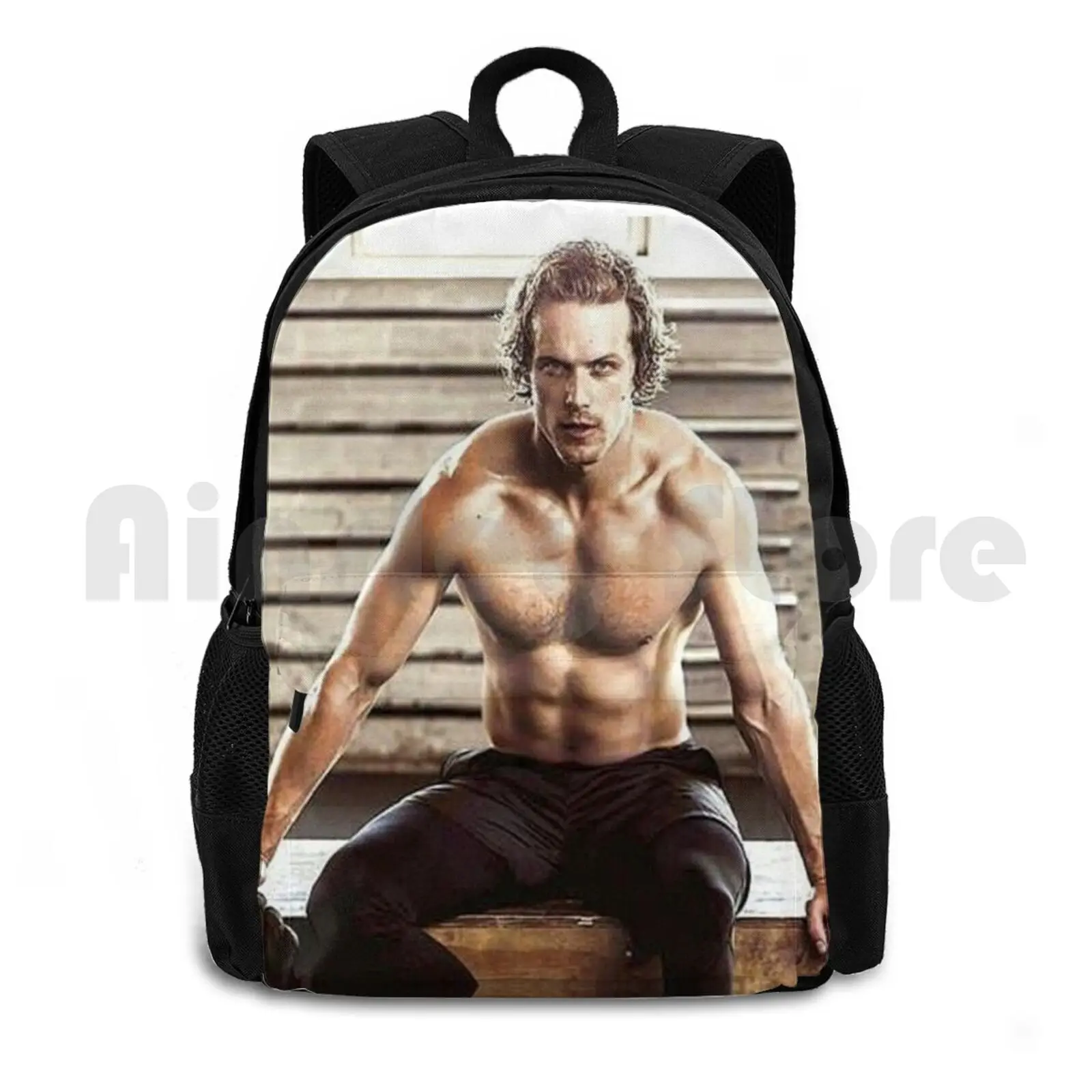 Sam Heughan Outdoor Hiking Backpack Riding Climbing Sports Bag Sam Heughan Actor Hollywood Movie Legend 80s Vintage Artis Gym