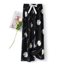 Autumn Women Cotton Bottoms Sleep Trousers Loose Casual Pajamas Nightwear Sleep Lounge Pants Sleepwear Homewear