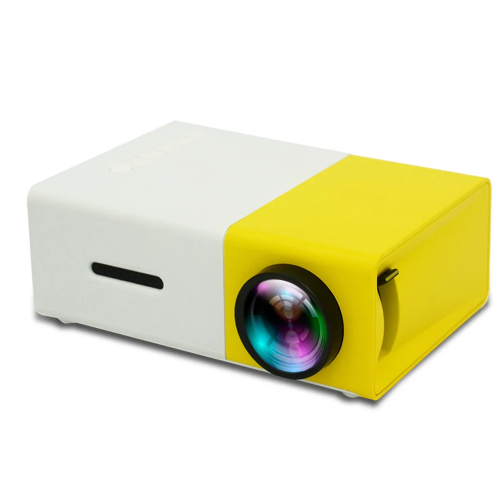 Portable HD Led Projector Mini Projector with Remote Control for Private Theatre and Children Education and Video Player