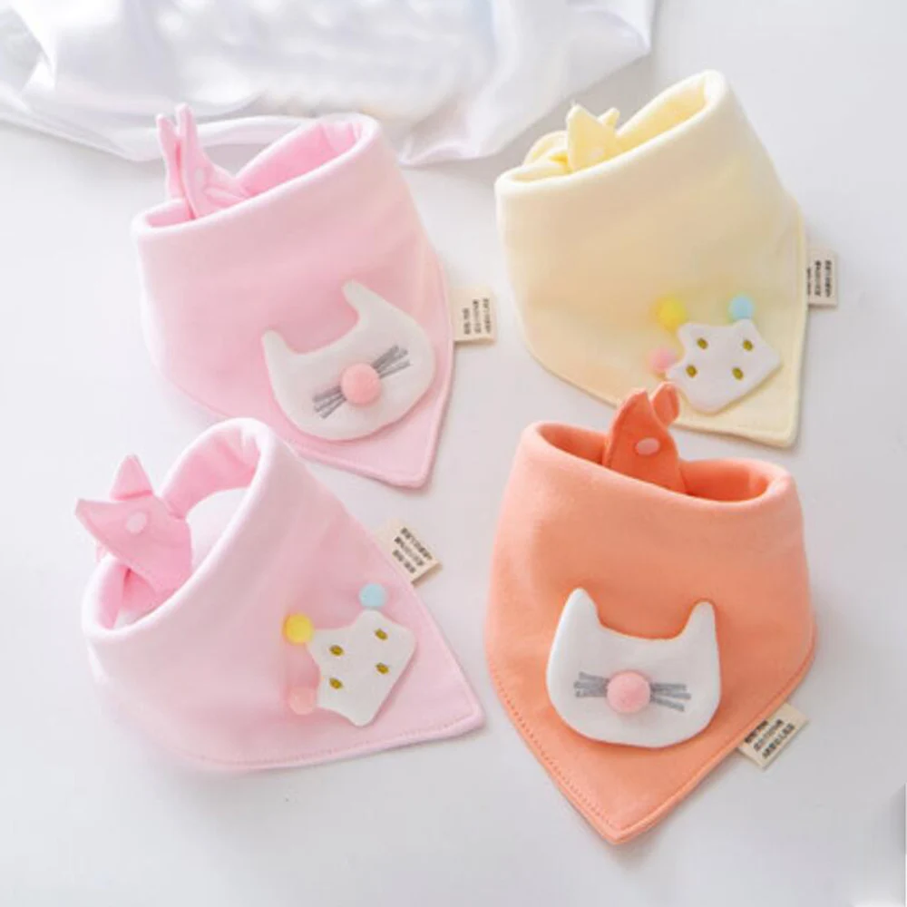 4Pcs/Lot Baby Bandana Drool Bibs 100% Cotton Bibs for Boys & Girls Super Soft Absorbent Feeding Bibs Newborn Items