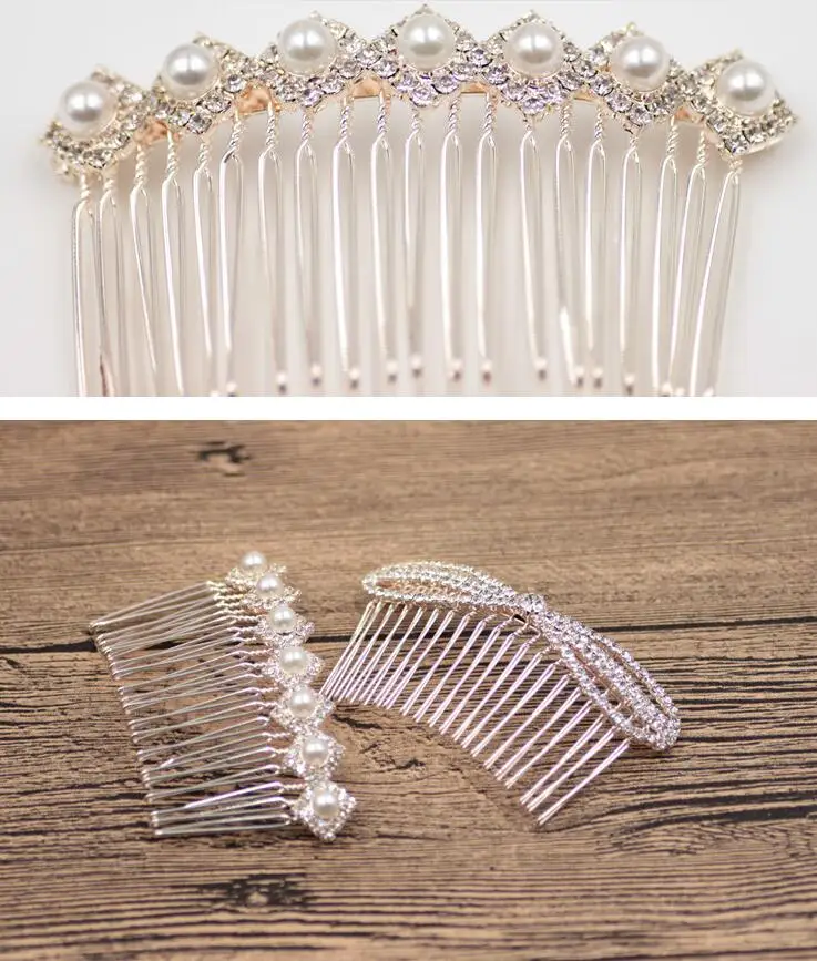 10pcs 10/12/15/20/30 Teeth Metal Hair Clip Comb Base Chinese Accessories for Pin Headdresses Headband Jewelry Wedding Decorative