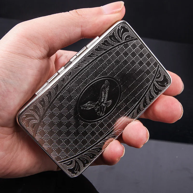 Pipe Tobacco Box Portable Moisture Tobacco Box Sealed Personality Metal Hand-rolled Tobacco Box Cigarette Case